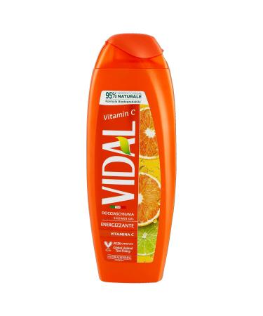 Vidal Vitamin C Shower Gel 250ml - Energizing Italian Import | Refreshing Citrus Cleanser - Buy Online on GoSupps.com