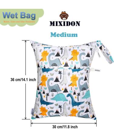 MIXIDON Pattern 5 Waterproof Wet Dry Bag - Ideal for Swimsuits, Cloth Nappies, Baby Items - Outdoor Organizer Bag for Wet/Dry Clothes - Buy Online on GoSupps.com