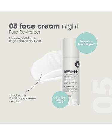 Newkee Night Cream 50ml | Vegan Intensive Moisture for All Skin Types | Night Care by Manuel Neuer & Angelique Kerber | International Shipping Available - Buy Online on GoSupps.com