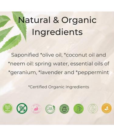 Organic Neem Soap Bar with Essential Oils - Antifungal, Moisturizing, Acne Relief | For Dry, Itchy Skin | Includes Free Exfoliating Bag - Buy Online on GoSupps.com