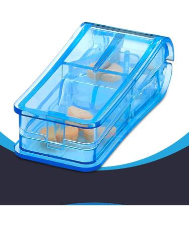 Pill Splitters - (Pack of 2) Pill Cutters with V- Grip for Small and Medication - Easily Cut Pills Splitter | Cutter and Crusher with Pill Holder Case to Spli - Buy Online on GoSupps.com