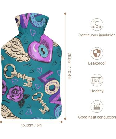 Love Wings Hot Water Bottle with Plush Cover - Hand Warmer for Adults & Kids | 26.5x15.3cm | International Shipping Available - Buy Online on GoSupps.com