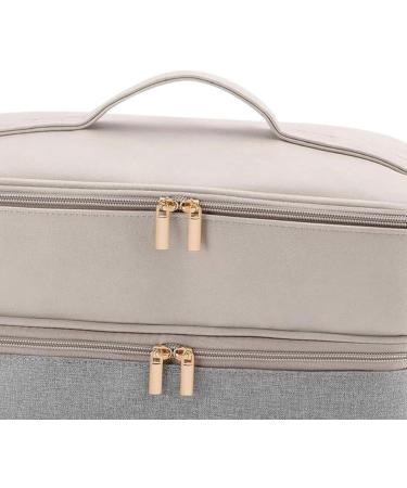 MERIGLARE Carrying Case for Hair Dryer Large Hair Stylist Suitcase Professional Double Layer Travel Bag for Hair Curler and Attachments - Buy Online on GoSupps.com