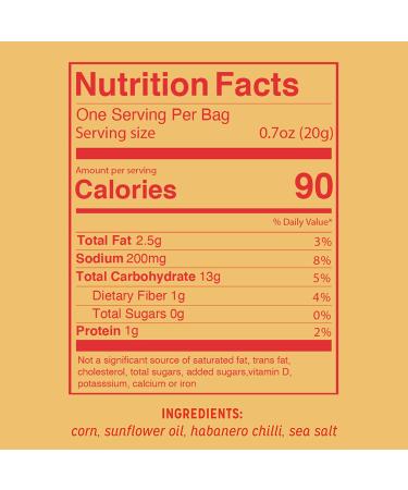 LOVE CORN | Habanero Chilli Crunchy Corn Snack | 20 Bags, 0.7oz | Low-Sugar, Gluten-Free, Plant Based, Non-GMO - Buy Online on GoSupps.com