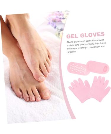 COOLHIYA 1 Set Moisturizing Gloves & Socks spa Gloves Men Essential Oils Hand lotions Men Lotion Hydrating Lotion Mittens for Men Pink Lotion Socks Polyester and Gel Dry Hands Man - Buy Online on GoSupps.com