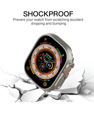 Recoppa Compatible for Apple Watch Ultra Case 49mm Shockproof Ultra-Thin Hard PC Bumper Case All-Around Edge Protective Cover Frame NO Screen Protector for iWatch Accessories Starlight 49mm Starlight - Buy Online on GoSupps.com