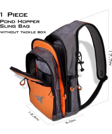 KastKing Pond Hopper Fishing Sling Tackle Storage Bag - Lightweight Sling Backpack for Fishing, Hiking, Hunting, and Camping - Orange Sling Bag - 17.7x12.6x6 Inches - Buy Online on GoSupps.com