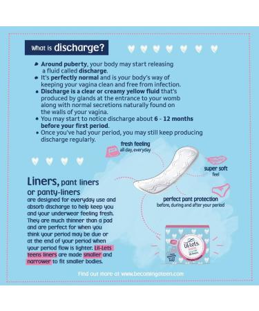 Lil-Lets Teens Pads: Teen Liners for Active Teens - Buy Online on GoSupps.com