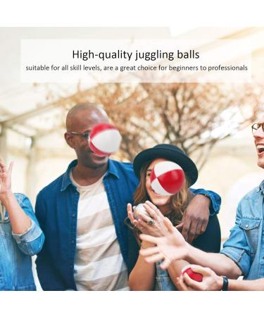 Indoor Smooth Juggling Balls - Tear Resistant Red & White - Ideal for Children's Leisure Activities - Buy Online on GoSupps.com