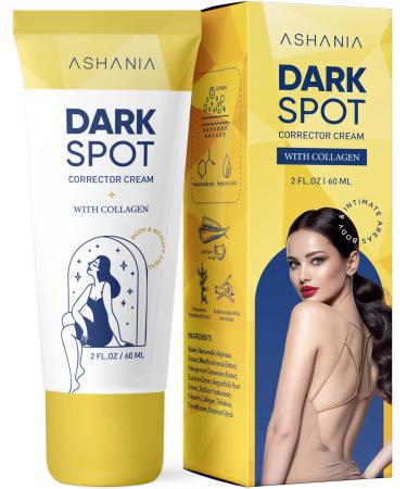 Ashania Dark Spot Remover Cream  Dark Spot Remover For Face and Body for Neck  Underarm  Elbows  Intimate Areas  Knees and Private Areas 2 FL OZ/60ML