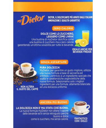 My Dietor Sweetener 3x 64g - Italian 0 Calorie Sugar Alternative | 80 Sachets - Buy Online - Buy Online on GoSupps.com
