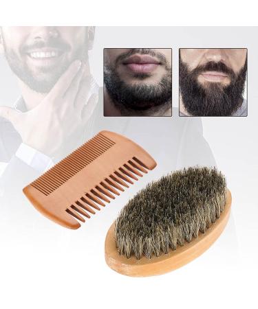 Mustache & Beard Brush and Comb Set | Men's Beard Grooming Tool Kit for Effortless Care - Buy Online on GoSupps.com