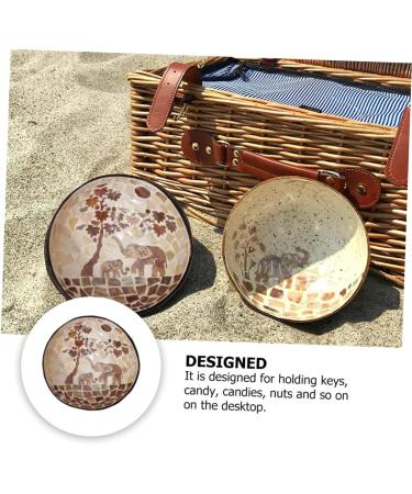 HOMSFOU 3 Pcs Coconut Shell Dishes Dessert Bowls Ice Cream Bowls Food Bowl Snack Bowls Nuts Bowl Cereal Bowl Sundae Cups Desktop Decor Shell Bowl Wooden Salad Bowl Coconut Bowl Spoon Candy 15X7CMx3pcs As Shownx3pcs - Buy Online on GoSupps.com