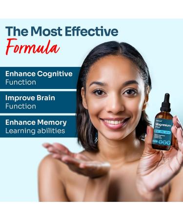 Magnesium Complex Plus 2 fl oz Liquid Drops - Advanced Magnesium Citrate Glycinate L-threonate with Vitamins B6 D C Supplement - High Potency 100% Absorption - 30-Day Supply - Buy Online on GoSupps.com