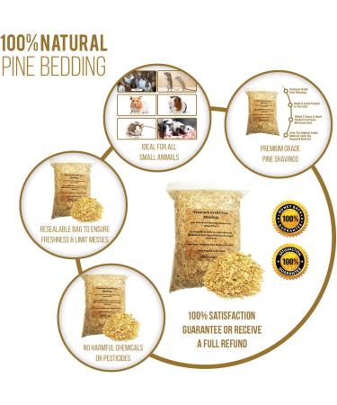 Wood Smith USA Premium Pine Bedding - 4 Quart | Dust Free & Natural | Ideal for Animal Bedding | Controls Odor - Buy Online on GoSupps.com