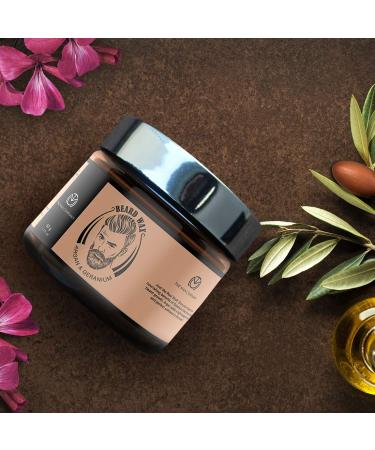 The Man Company Beard Wax for Men - 1.7 oz Natural Beard Styling Balm with Beeswax, Argan Oil, and Geranium - Moisturizing, Frizz Control, Paraben-Free - Buy Online on GoSupps.com