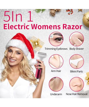 SIMOULI 5 in 1 Electric Razor for Women - Painless Hair Removal for Legs, Underarms, Bikini Line, Face, Eyebrow & Nose - Wet & Dry Bikini Trimmer Included - Buy Online on GoSupps.com