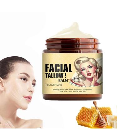 Whipped Beef Tallow and Honey Balm Tallow and Honey Balm for Face Beef Tallow and Honey Balm Grass Fed Grass Finished Face Cream