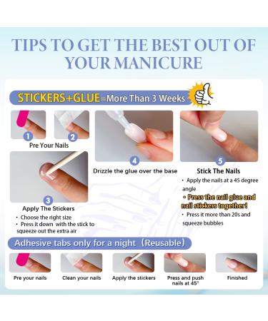 KXAMELIE Glossy Pink Swirl Design Short Square Coffin Press On Nails - 24 Pieces - Buy Online on GoSupps.com