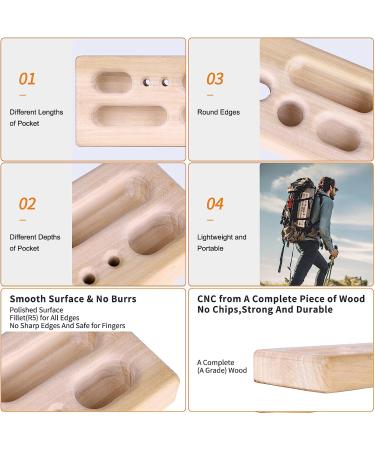 Two Stones Portable Fingerboard for Rock Climbing Training - Edges and Pockets - Indoor & Outdoor Climbing Hangboard for Finger Strength (CJ-HB2055) - Buy Online on GoSupps.com