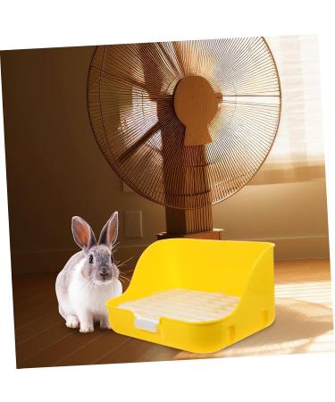 CORHAD Box Rabbit Toilet Pet Toilet Bunny Toilet Pet Supply Pet Training Corner Bunny Potty Rabbit Potty Pet Pee Toilet Pet Drawer Potty Pet Potty Pet Litter Tray Little Pig Pee Toilet 28.5X23.5X15.5CM Yellow - Buy Online on GoSupps.com