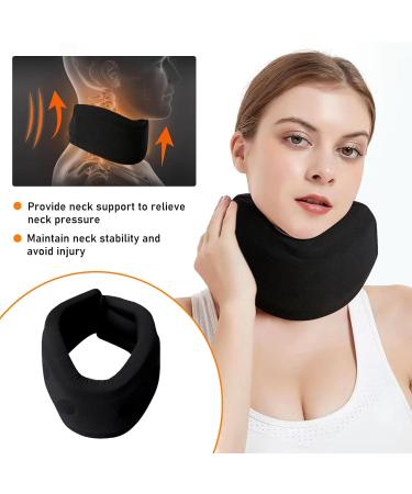 NizirioOo Neck Ruff - Adjustable Cervical Support Bandage for Neck Pain Relief (Black) - Alleviate Pressure & Discomfort - Buy Online on GoSupps.com
