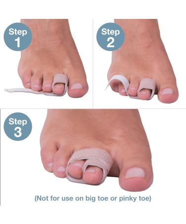 ZenToes Firm Support Buddy Wraps for Hammertoes - Reusable Fabric 4 Count - Protect & Straighten | Beige - Buy Online on GoSupps.com