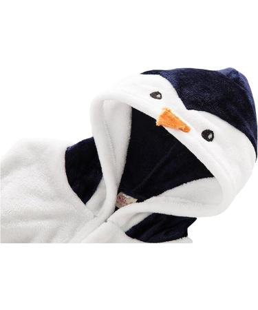 CuteOn Unisex Baby Cartoon Penguin Flannel Hooded Bathrobe | Soft Nightwear & Pajamas for Kids - Buy Online on GoSupps.com