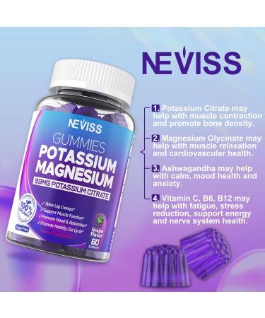 Triple Magnesium & Potassium Gummies with Ashwagandha for Muscle Relaxation, Energy & Heart Health - Buy Online on GoSupps.com