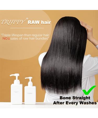 TRIIPPY Premium Cambodian Raw Hair Bundles 16 18 20 Inch - Triple Lifespan, Silky Bone Straight, No.1 Bestseller - Buy Online on GoSupps.com