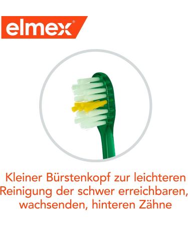 Elmex Junior Toothbrush 6-12 Years - Soft Bristles Pack of 6 | Gentle Care for Kids' Changing Teeth - Buy Online on GoSupps.com