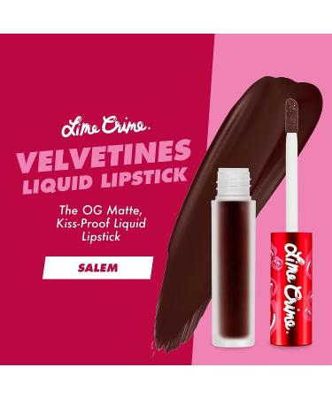 Lime Crime Velvetines Liquid Matte Lipstick Salem - True Brown | Long-Lasting & Bold Shades | Talc-Free & Paraben-Free - Buy Online on GoSupps.com