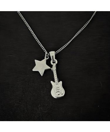 Oralgo Guitar Star Collarbone Chain Necklace | Adjustable Metal Music-Inspired Jewelry for Women - Buy Online on GoSupps.com