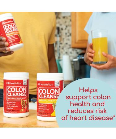 Health Plus Colon Cleanse - Daily Fiber Supplement, Gluten-Free, Orange Flavor - 9oz, 36 Servings - Buy Online on GoSupps.com