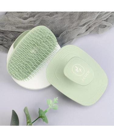 ecoed Scalp Massager Shampoo Brush - Dandruff Removal & Scalp Care - Wet/Dry Detangler for Men & Women - Short/Medium Hair - Green - Buy Online on GoSupps.com