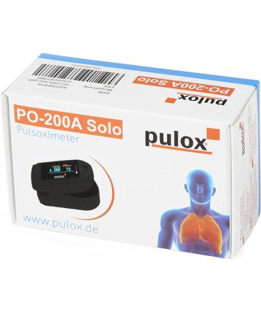 Pulse Oximeter Pulox PO-200A Solo - Accurate Pulse & Oxygen Saturation Monitor with Alarm - Black | International Shipping - Buy Online on GoSupps.com