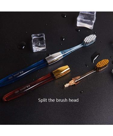 Buy WXPJMDFC Middle-Facing Toothbrushes - 2-Pack Manual for Adults & Kids | Includes 2 Replacement Heads | Gold Body Care - Buy Online on GoSupps.com