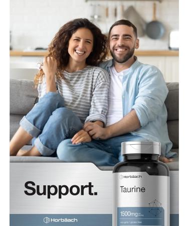 Horb ach Taurine Supplement 1500mg | 180 Capsules | Non-GMO and Gluten Free - Buy Online on GoSupps.com