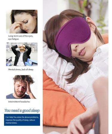 3D Contoured Sleep Mask for Men and Women - Purple | Comfortable Eye Covers for Quality Sleep, Travel, Yoga, and Airplane Nap - Buy Online on GoSupps.com