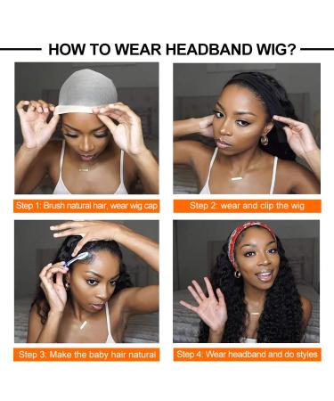 Nadula Hair FB30# Highlights Honey Brown Ombre Body Wave Headband Wig - 18 Inch Human Hair for Black Women - Buy Online on GoSupps.com