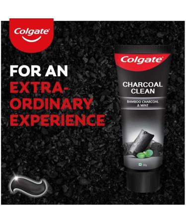 Colgate Charcoal Clean Black Gel Toothpaste Combo Pack | Deep Clean with Bamboo Charcoal & Wintergreen Mint | 2 x 4.057 Fl Oz for Plaque Removal & Fresh Breath - Buy Online on GoSupps.com