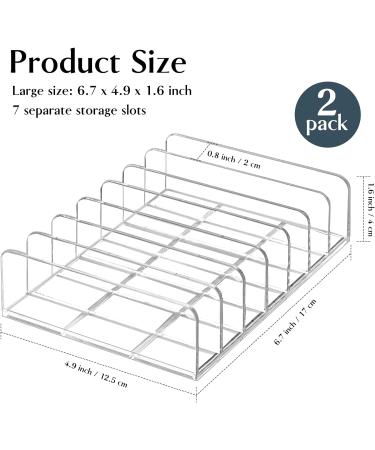 TUZAZO 2 Pack Acrylic Eyeshadow Palette Makeup Organizer - 7-Section Holder for Cosmetics & Sunglasses - Buy Online on GoSupps.com