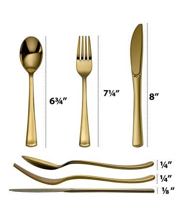 Plasticpro Disposable Heavy Duty Gold Plastic Forks - Pack of 40 Forks | Fancy Silverware for Catering, Events, Parties, and Weddings - Buy Online on GoSupps.com