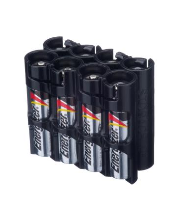 AAA8pkTB by Powerpax AAA Battery Caddy Black Holds 8 Batteries