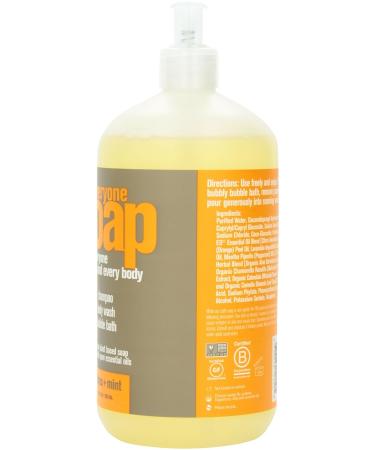 Everyone 3-in-1 Soap Citrus Mint 32oz - Natural Cleanser for Body, Hair & Hands - Buy Online on GoSupps.com