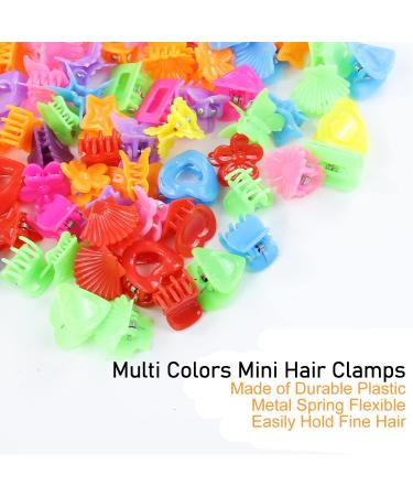 90 Pack Small Mini Plastic Hair Claw Clips for Kids Baby Girl - Flower Star Heart Butterfly Design - Jaw Barrettes Grip Clamps Pins Updo Decorative Bun Bangs Braids Twist Accessories - Thin Thick Hair - Buy Online on GoSupps.com