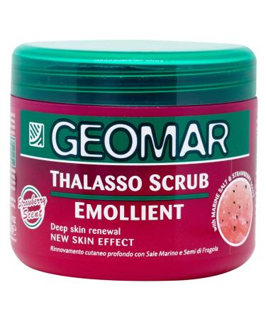 Geomar |Emollientes Thalasso peeling deep renewal of the skin new skin effect with sea salt strawberry liter and trace elements from the dead sea made in Italy 600 g 600 g (1 Pack) - Buy Online on GoSupps.com