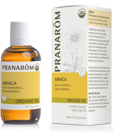 Pranarom - 4 Pack - USDA Certified Organic French Arnica Virgin Plant Oil - 2 fl oz Glass Bottle - Massage Oil for Body Relaxing Soothing for Joints & Muscles - Buy Online on GoSupps.com