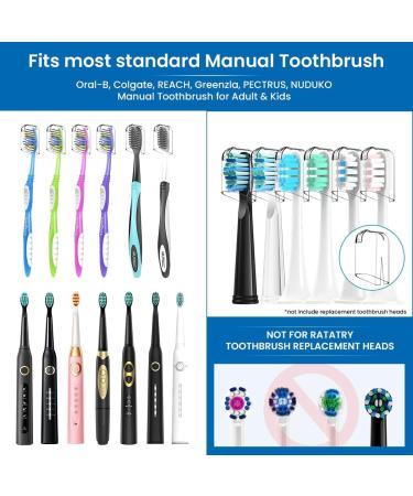 YUNCHI Toothbrush Cover 9 Pack - Portable Toothbrush Holder for Travel - Fits Electronic & Manual Toothbrushes - Caps Protector for Kids & Adults - White - Buy Online on GoSupps.com