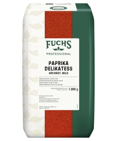 Fuchs Professional - Paprika d licat rouge vif doux | pice douce et l g rement moulue | Qualit professionnelle pour les consommateurs en vrac et la gastronomie | 1 kg dans un sac